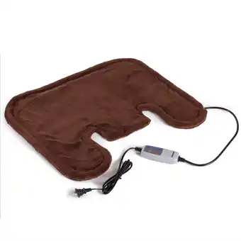 Walmart Durherm DISP-404 Far Infrared FIR Shoulder Neck Wrap Heating Therapy Pad - Brown offer