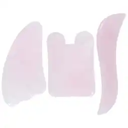 Walmart 3pcs Natural Powder Crystal Scrapping Massager Piece Sets Body Massager Piece for Face Body (Pink) offer