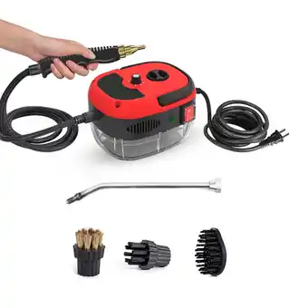 Walmart For Portable 2500W High Pressure Steam Cleaner Machine for Kitchen Car Cleaning 6-Piece Set offer