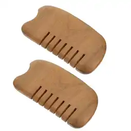 Walmart 2 PCS Face Massager Fragrant Wood Tool Facial Gua Sha Board Jade Skin Care Roller for offer