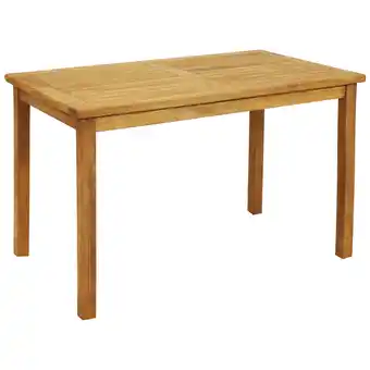 Walmart Sunnydaze 47 Teak Outdoor Dining Table offer