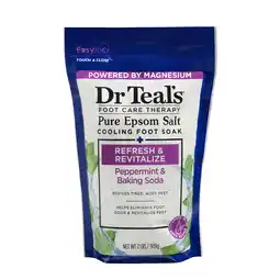 Walmart Dr Teal's Pure Epsom Salt Cooling Foot Soak with Peppermint & Baking Soda, 2 lbs offer