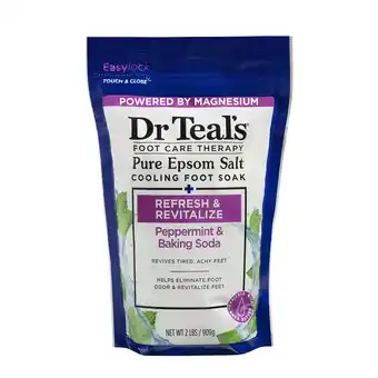 Walmart Dr Teal's Pure Epsom Salt Cooling Foot Soak with Peppermint & Baking Soda, 2 lbs offer