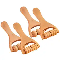 Walmart Masteelf 4Pcs Wood Massage Roller Wooden Massage Roller Wood Roller Massager Self Massaging Tools offer