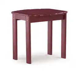 Walmart Linon Adirondack Sturdy Solid Acacia Wood Outdoor Side Table in Red Stain offer