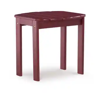 Walmart Linon Adirondack Sturdy Solid Acacia Wood Outdoor Side Table in Red Stain offer