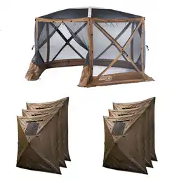 Walmart CLAM Quick-Set Escape Sky Screen Canopy Shelter + 6 Pack Wind & Sun Panels offer