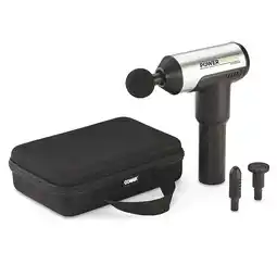 Walmart Conair PowerMaster Percussion Massage Gun, 3 Massage Heads + 4 Speeds THM001 offer