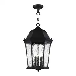 Walmart Livex Lighting - Hamilton - 3 Light Outdoor Pendant Lantern in Traditional Style offer