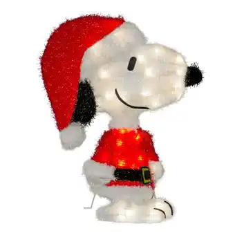 Walmart ProductWorks 18 Inch LED Snoopy Santa Indoor/Outdoor Holiday Decoration offer