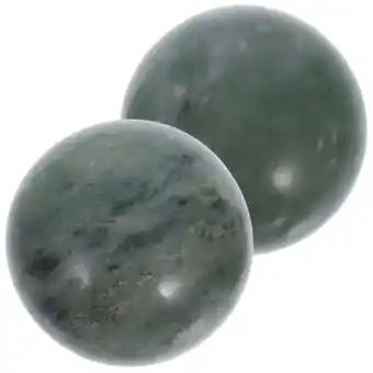 Walmart 2 Pcs Chinese Massage Stones Meditation Tool Fitness Dark Green offer