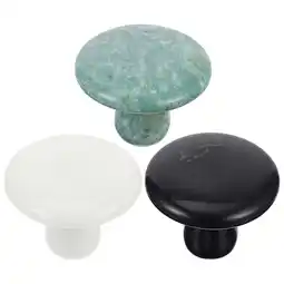 Walmart JMXIANG 1 Set 3pcs Jade Stone Mushroom Facial Essential Oil Energy Stone with Handle offer