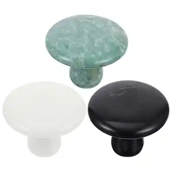 Walmart JMXIANG 1 Set 3pcs Jade Stone Mushroom Facial Essential Oil Energy Stone with Handle offer