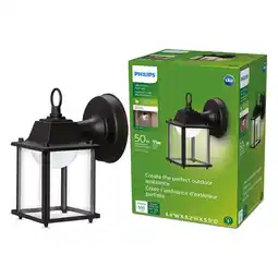 Walmart Philips LED Solar Motion Sensor Outdoor Square Wall Lantern, Bright White, Dimmable (1-Pack) offer