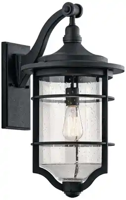 Walmart Kichler 49128 Royal Marine 1 Light 21.75 High Outdoor Wall Sconce - Black offer