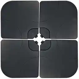 Walmart Sunnydaze 50 lb Black Cantilever Umbrella Base Weight, 4 Count offer