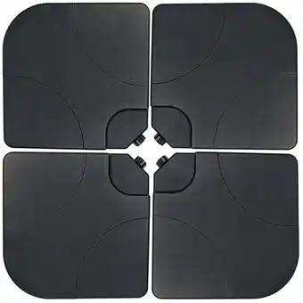 Walmart Sunnydaze 50 lb Black Cantilever Umbrella Base Weight, 4 Count offer