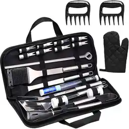 Walmart Barbecue Tool 25 Piece Oxford Cloth Bag BBQ Stainless Steel Portable Set, Outdoor Barbecue Tool Set offer