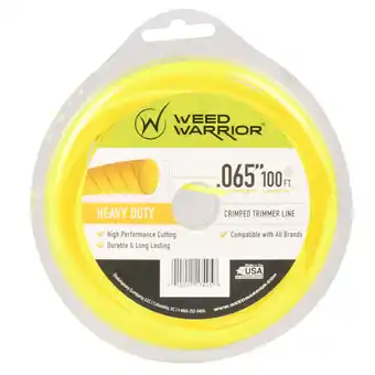 Walmart Weed Warrior .065 in. x 100 ft. Nylon Heavy Duty Trimmer Line offer