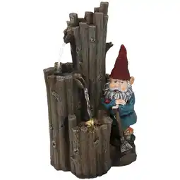 Walmart Sunnydaze Resting Gnome Polyresin Outdoor Water Fountain with Lights offer