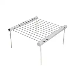 Walmart yotijay Removable Rack Campfire Stand Rustproof Stainless Steel Grill Pot Stand Barbecue offer