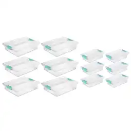 Walmart Sterilite Large Clip Storage Box Container (6 Pack) + Small Clip Box (6 Pack) offer