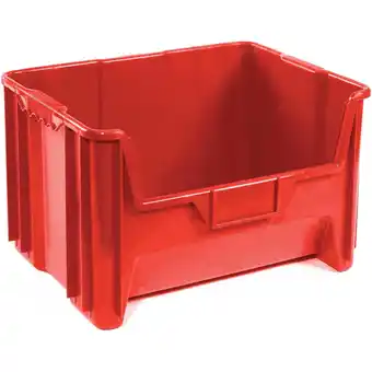 Walmart Global Industrial Heavy Duty Plastic Hopper Bin, Red, Lot of 3 offer