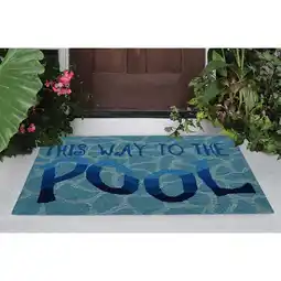 Walmart Liora Manne Frontporch This Way To The Pool Indoor Outdoor Area Rug Water offer