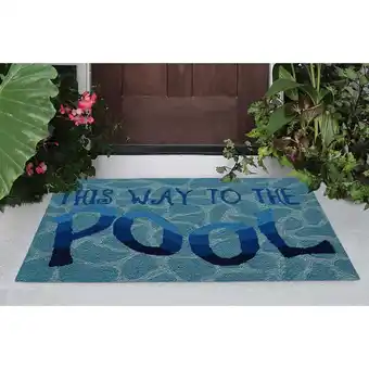 Walmart Liora Manne Frontporch This Way To The Pool Indoor Outdoor Area Rug Water offer