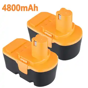 Walmart 2Pack 4.8Ah Ni-Mh Battery Replacement for Ryobi 18V Battery P101 P190 Cordless Power Tool offer