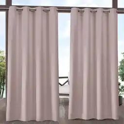 Walmart Exclusive Home Delano Indoor/Outdoor Grommet Top Curtain Panel Pair offer