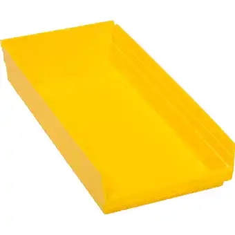 Walmart Global Industrial Plastic Nesting Storage Shelf Bin - 11.125 x 23.625 x 4 in. - Yellow offer