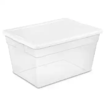 Walmart Sterilite 56 Qt Clear Plastic Storage Container with Latching Lid (8 Pack) offer