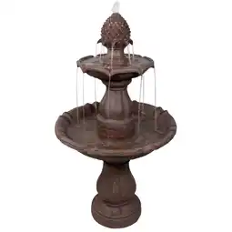 Walmart Sunnydaze Curved Plinth Traditional Polyresin Outdoor Water Fountain offer