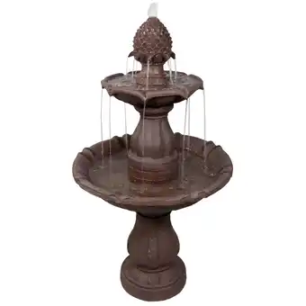 Walmart Sunnydaze Curved Plinth Traditional Polyresin Outdoor Water Fountain offer