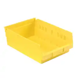 Walmart Global Industrial 184843YL Plastic Nesting Storage Shelf Bin - 8.375 x 11.625 x 4 in. - Yellow offer