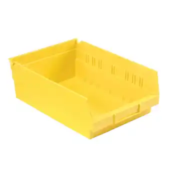 Walmart Global Industrial 184843YL Plastic Nesting Storage Shelf Bin - 8.375 x 11.625 x 4 in. - Yellow offer