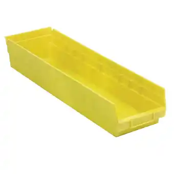 Walmart Plastic Shelf Bin Nestable 6-5/8W x 23-5/8 D x 4H Yellow, Lot of 6 offer