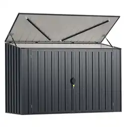 Walmart Gymax 6.3 x 2.8 FT Metal Outdoor Storage Shed w/ Lockable Door Hydraulic Gas Rod offer