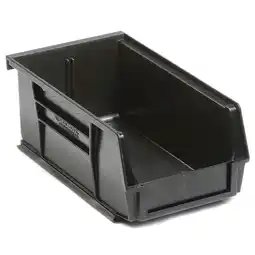 Walmart Global Industrial SB473BK Plastic Hang & Stack Bin, Black - 7.375 x 4.125 x 3 in offer