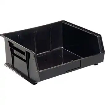 Walmart Global Industrial SB16147BK Plastic Hang & Stack Bin, Black - 14.75 x 16.75 x 7 in offer