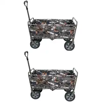 Walmart Mac Sports Folding Outdoor Garden Utility Wagon Cart, Camouflage (2 Pack) offer