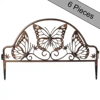 Walmart Decorative Butterfly Design Plastic Fence Garden Edging Landscape Border Path Panel, Pack of 6 offer