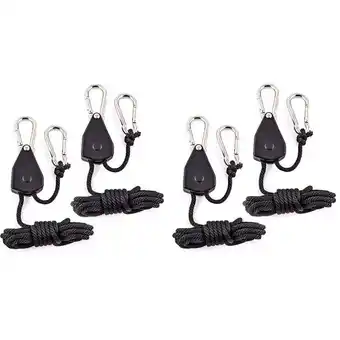 Walmart 4Pcs Heavy Duty Adjustable Grow Light Ratchet Rope Hanger Yoyo for Grow Light Fixtures Gardening offer