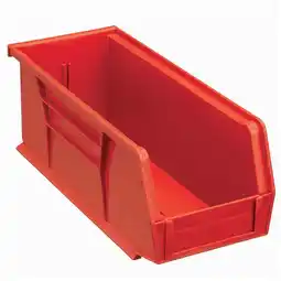 Walmart Plastic Storage Bin, 4-1/8 x 10-7/8 x 4, Red, Lot of 12 offer