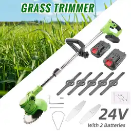 Walmart Xhy Electric Grass String Trimmer Cordless Weed Eaters Lawn Edger Weed Wacker Cutter with 2 Battery offer