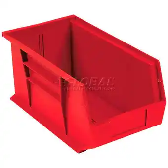 Walmart Global Industrial SB5145R Plastic Hang & Stack Bin, Red - 14.75 x 5.5 x 5 in offer