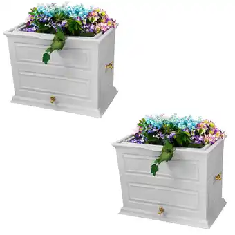 Walmart Good Ideas Savannah 50 Gal Colonial Rain Barrel Planter w/ Brass Spigot (2 Pack) offer