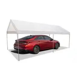 Walmart King Canopy Value King 10' x 20' Carport, 6-Leg, 1 1/4-inch Steel Frame, White offer