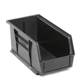 Walmart Quantum Storage Systems 269682BK Plastic Stacking Parts Storage Bin - 5.5 x 10.88 x 5 in., Black offer